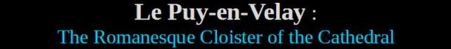 le puy cathedral cloister