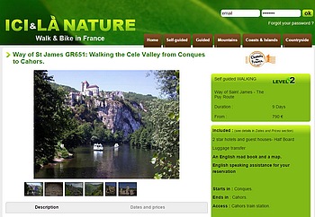 walking cele valley conques cahors GR 651