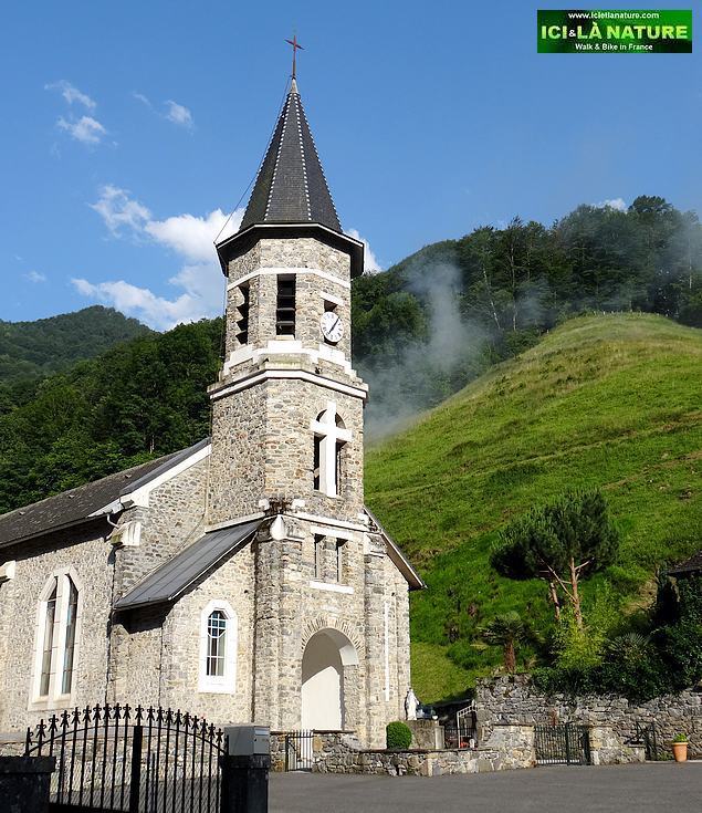 05-church walking pyrenees mountains