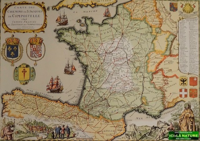 62-map st james way france 1848