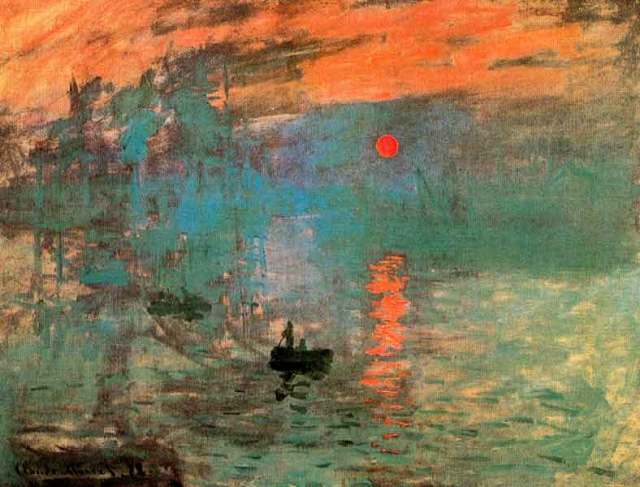 the first impressionnist paintind monet sunrise 1872