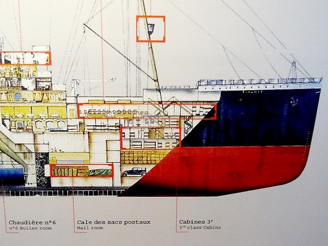 51-TITANIC VERTICAL CUT BOW SHIP