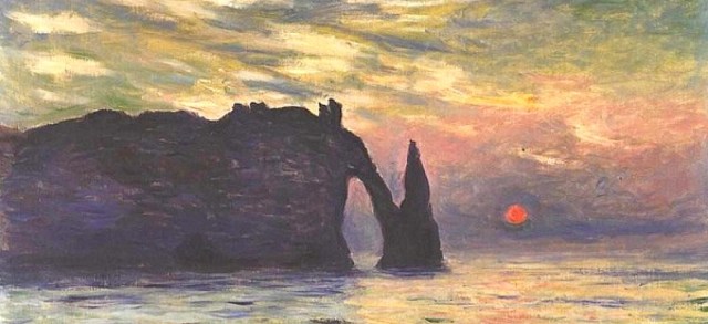 etretat soleil couchant 1883